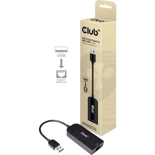 Club 3D CAC-1420 USB 3.2 Gen1 Type-A to RJ45 2.5Gbps Network Adapter