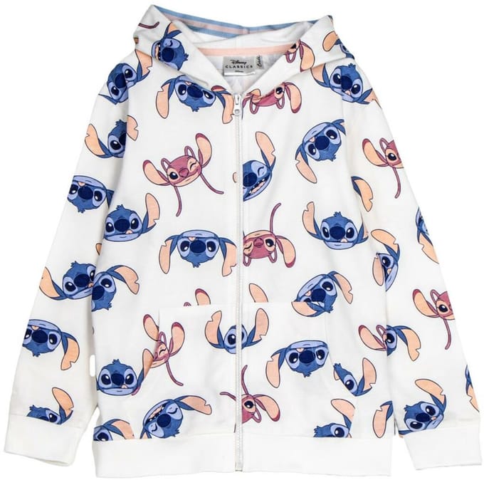 Sweatshirt met Capuchon voor Meisjes Stitch Beige - 6 Jaar