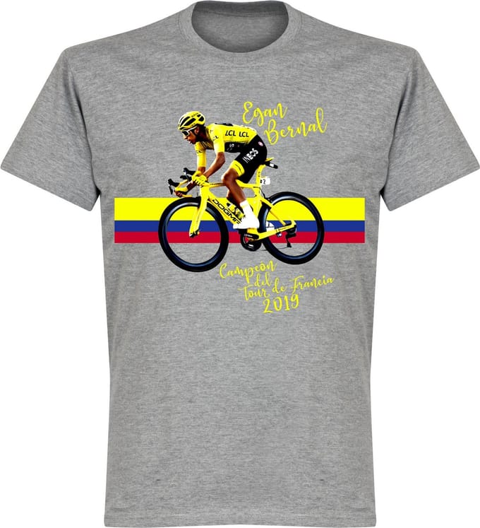 Egan Bernal T-Shirt - Grijs - XXL