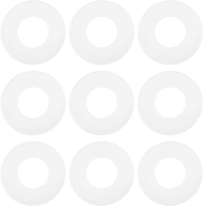 Dailygoods- Plastic Pakking 100 Stks - Afdichting Ringen - Binnendiameter 4,3 mm - Buitendiameter 9 mm - Dikte 0,5 mm - Transparant kunststof - Afdichtring