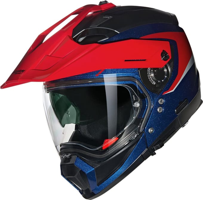Nolan N70-2 X 06 Convinto 344 Blauw Rood Wit Glossy Multi Helm - Maat XL - Helm