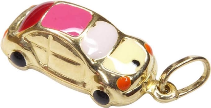 Geel gouden emaille auto hanger