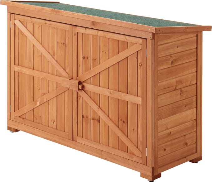 Tuinkast tuinschuur 128x50x88 cm houtkleurig