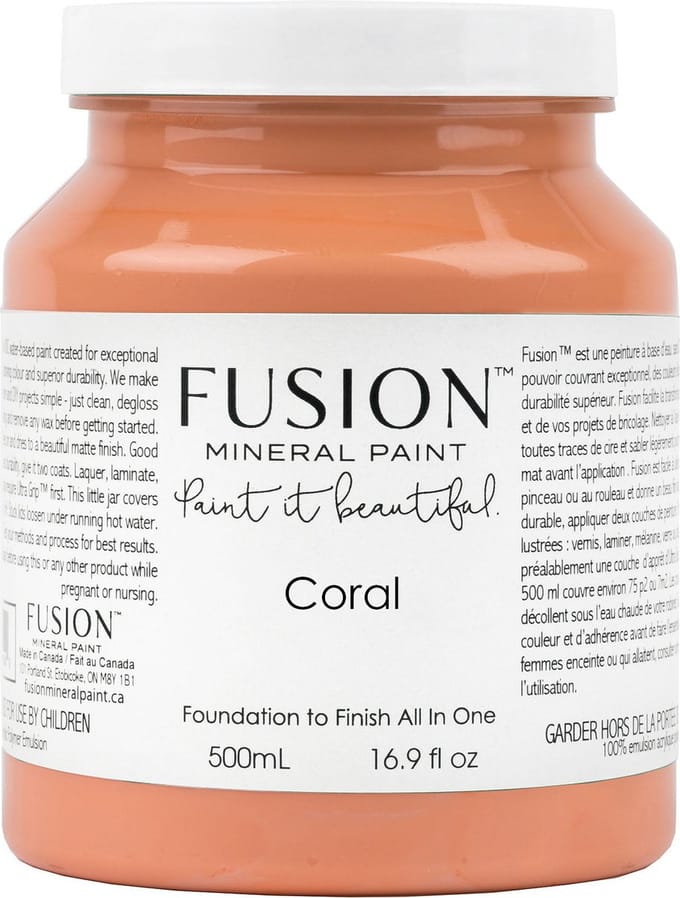 Fusion mineral Paint - acryl - meubelverf -oranje - Coral - 500 ml