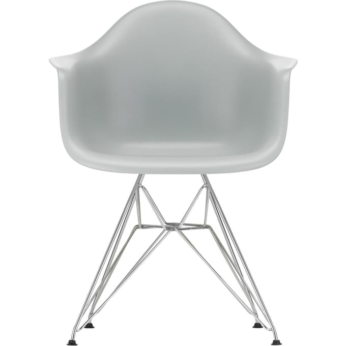 Vitra - DAR Eames Plastic Armchair - lichtgrijs RE - verchroomd - 4 - 6 Wochen