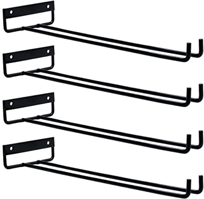 Wijn Glazen Racks - Wand Gemonteerd Wijn Houder voor Keuken en Bar - 4 Pack