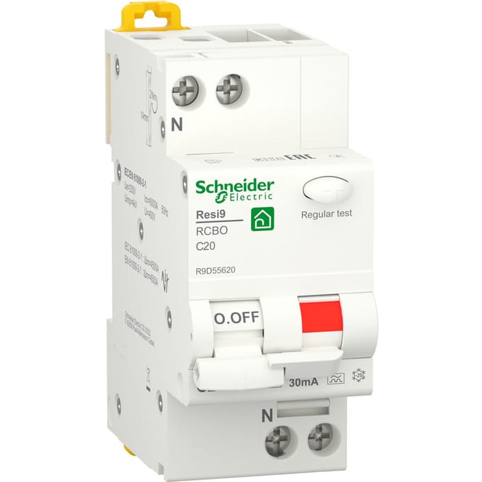 Schneider Resi9 Rcbo 1P+N 20A C-Curve 30Ma 6Ka - R9D55620