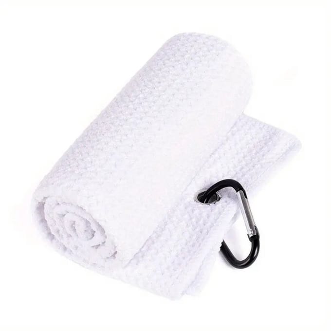 Nivard Golf Handdoek - Golfhanddoek - Golf Accessoires - Towel - Comfortabel - Wit