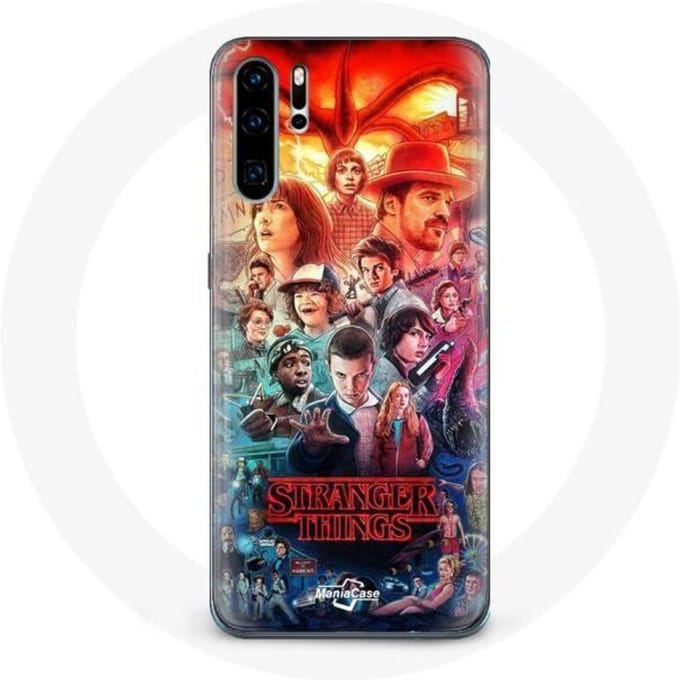 Coque pour Huawei P30 Stranger Things Teaser Saison 4 Affiche Personnages Art