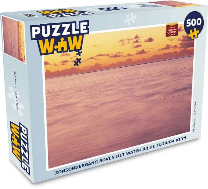 Puzzel Zonsondergang boven het water bij de Florida Keys - Legpuzzel - Puzzel 500 stukjes