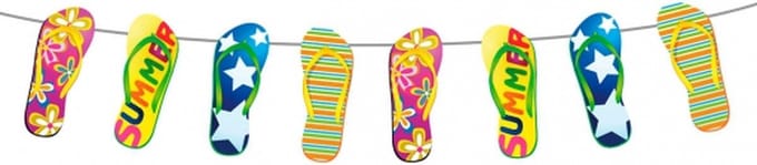 Folat Slinger met Slippers - 2x - 10m - Hawaii Party - Strandthema Feestversiering