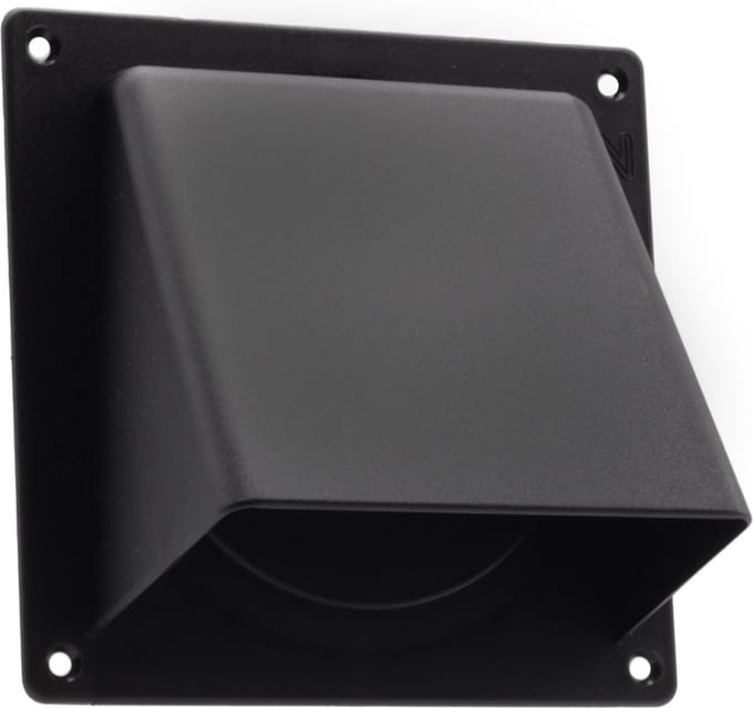 Universele gevelklep Ø100/125/110x54mm zwart