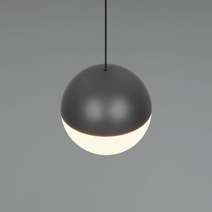 Reality Leuchten LED hanglamp Senta, antraciet, Ø 10 cm, 3.000 K, 1-lamp.
