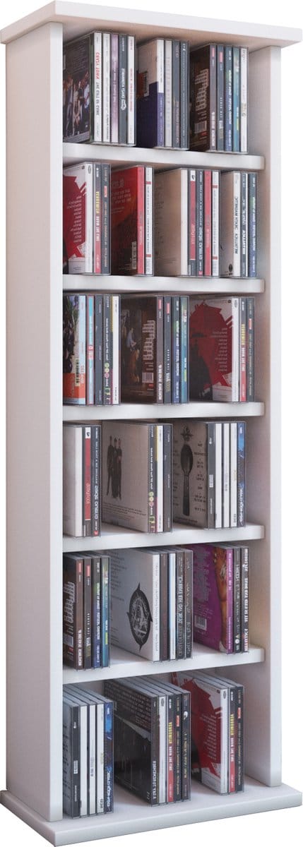 Houten CD DVD-standaard plank kabinet opslag staande plank standaard Vostan