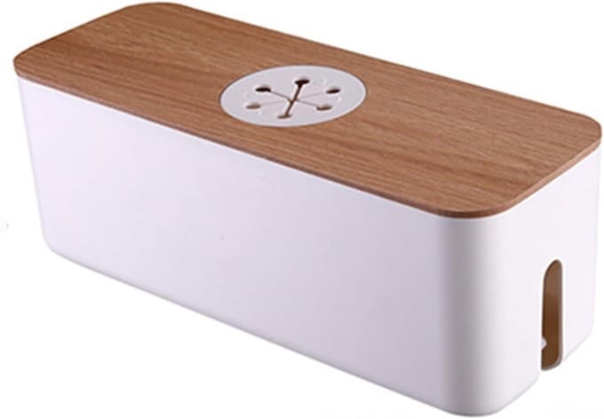 Kabeldoos - Kabel organizer - Rommel verbergen - Grote capaciteit - XL formaat - Wit