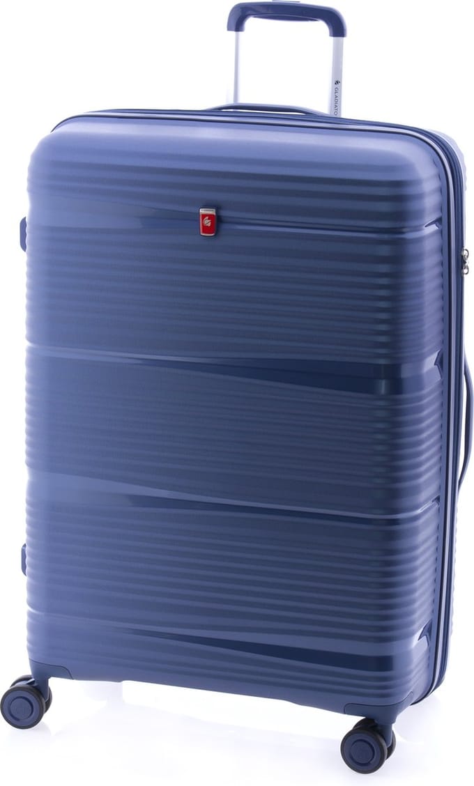 Gladiator Bionic Grote Koffer - 76 cm - 100/110 liter - Expandable - TSA slot - Eco Friendly Recyclebaar PP - Blauw