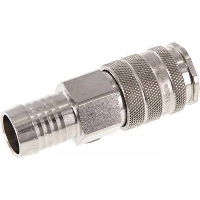 Vernikkeld Messing DN 10 Luchtkoppeling Snelkoppeling 19 mm Slangpilaar