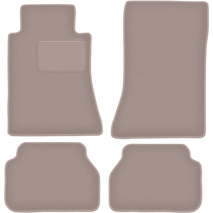 Beige velours matten voor: Mercedes E W124 coupé (1984-1997)