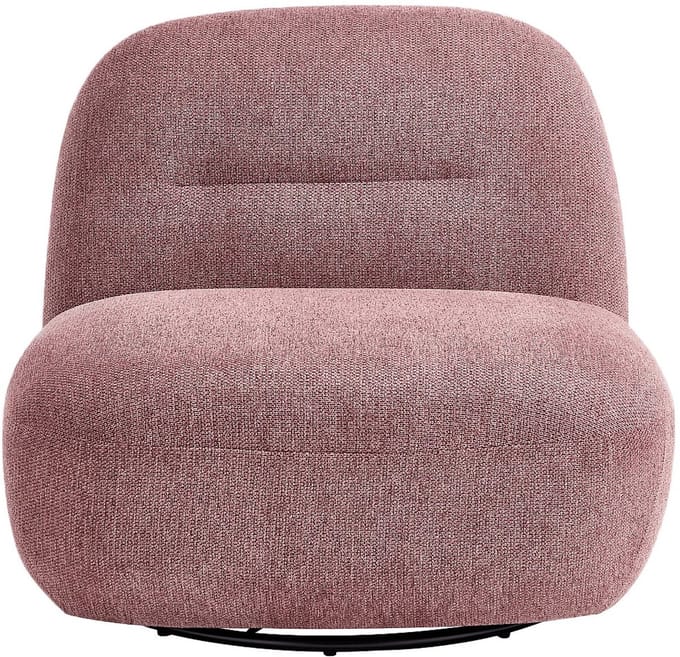 Vente-unique Draaibare fauteuil in rode gestructureerde stof POZETI