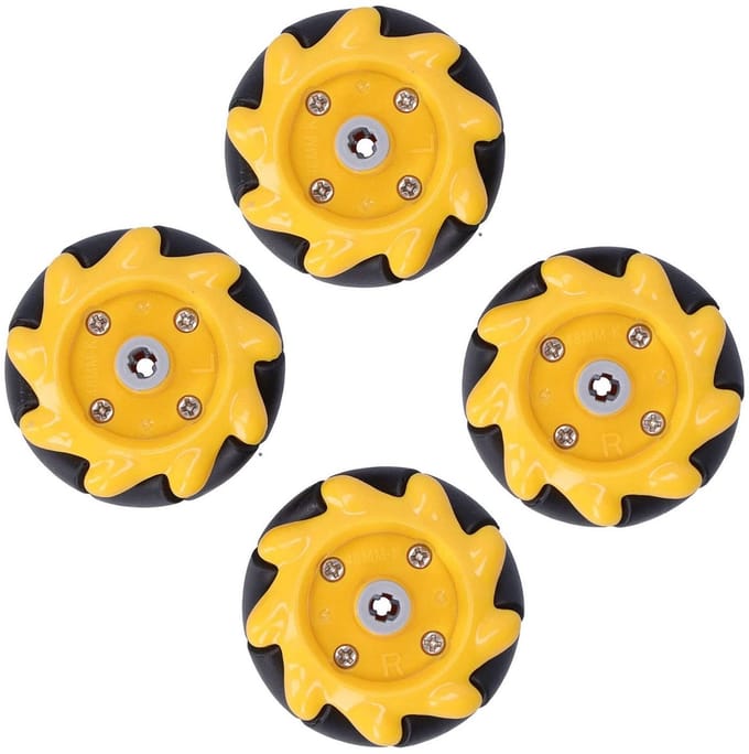 Dailygoods- Mecanum-wiel 48 Mm - Omnidirectioneel Robotwiel - Rubber/ABS - Speelgoedcomponenten - Schokbestendig - Soepele Loop