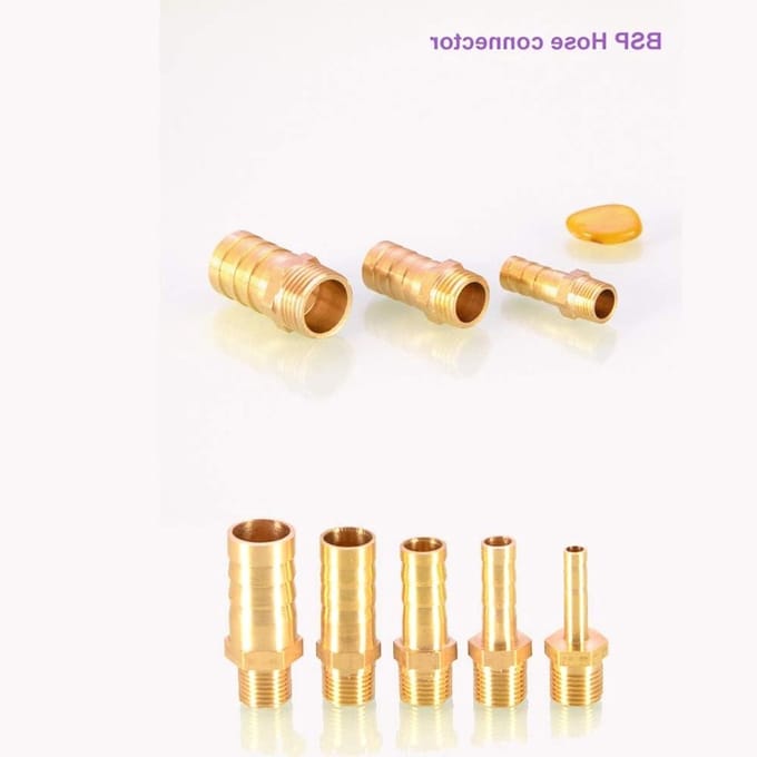 BSP Male Thread Adapter voor 6mm tot 25mm - Messing Plug voor Slangen en Buizen