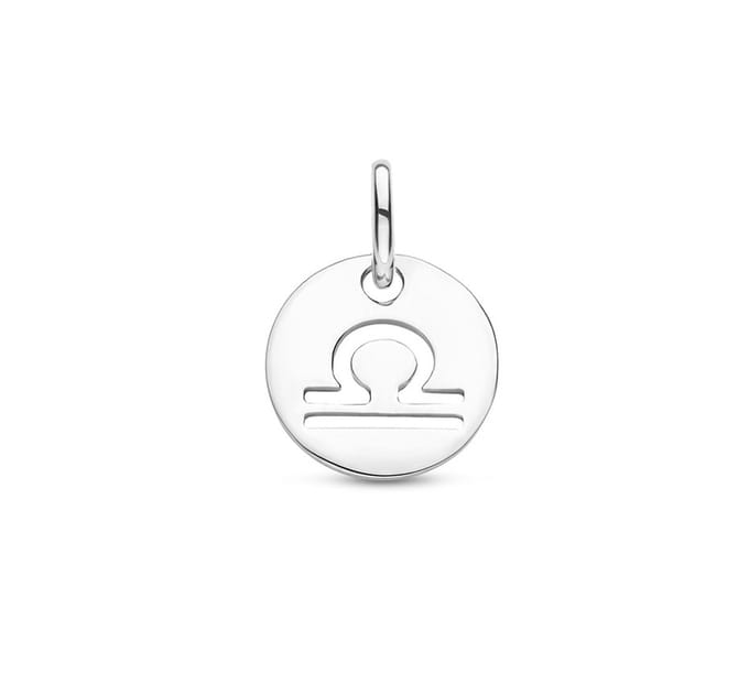 Zilver Gerhodineerde Hanger sterrenbeeld weegschaal 1333701