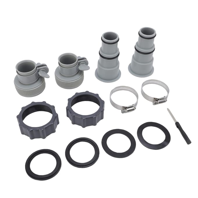 Filterpomp Slangadapter ABS Hittebestendig 1.251.5in Zwembadfilterpomp Slangconnector gray