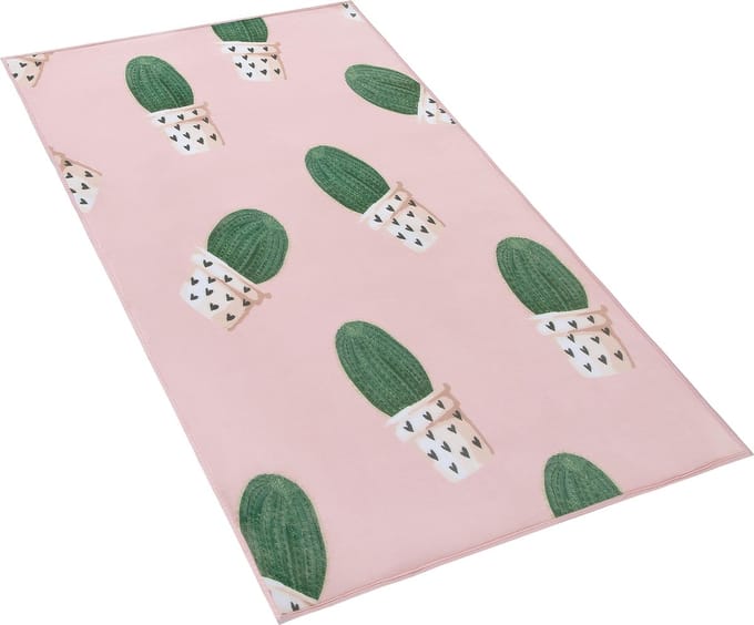 ELDIVAN - Laagpolig vloerkleed - Roze - 80 x 150 cm - Polyester
