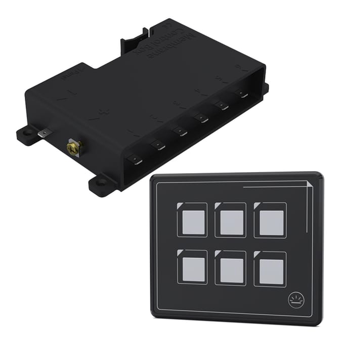 Auto Universeel 6P membraanbedieningsschakelpaneel met achtergrondverlichtingsmodule LED Touch Electronic zwart
