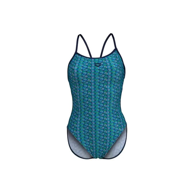Arena W Starfish Lace Back Navy-Turquoise-Multi