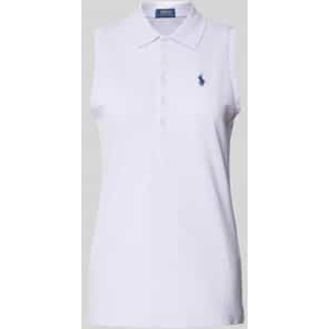 slim fit poloshirt in mouwloos design model 'JULIE'