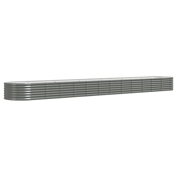 vidaXL - Plantenbak - 512x80x36 - cm - gegalvaniseerd - staal - grijs