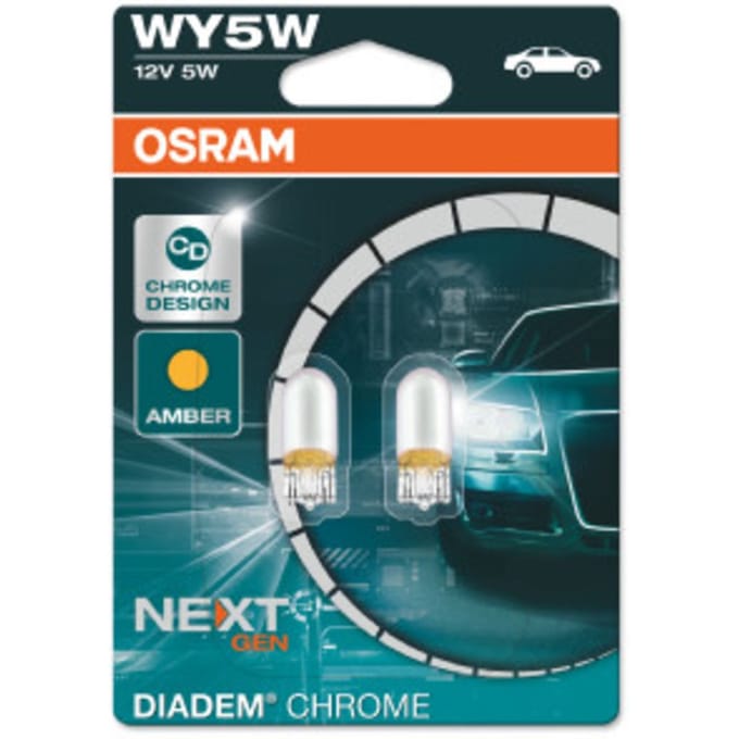 P27/7w lamp OSRAM WY5W Diadem Chrome NextGen 12V, 2 Stuk