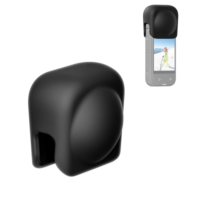 Panoramacameralensdop Zachte siliconen lensbeschermhoes Compatibel met Insta360 One X3-camera zwart
