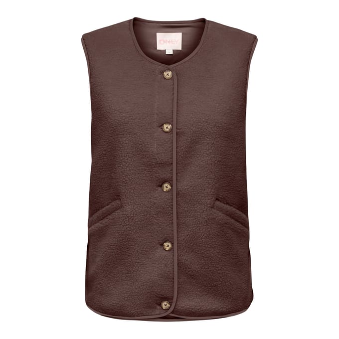 regular fit bodywarmer in teddystof model 'BABY'