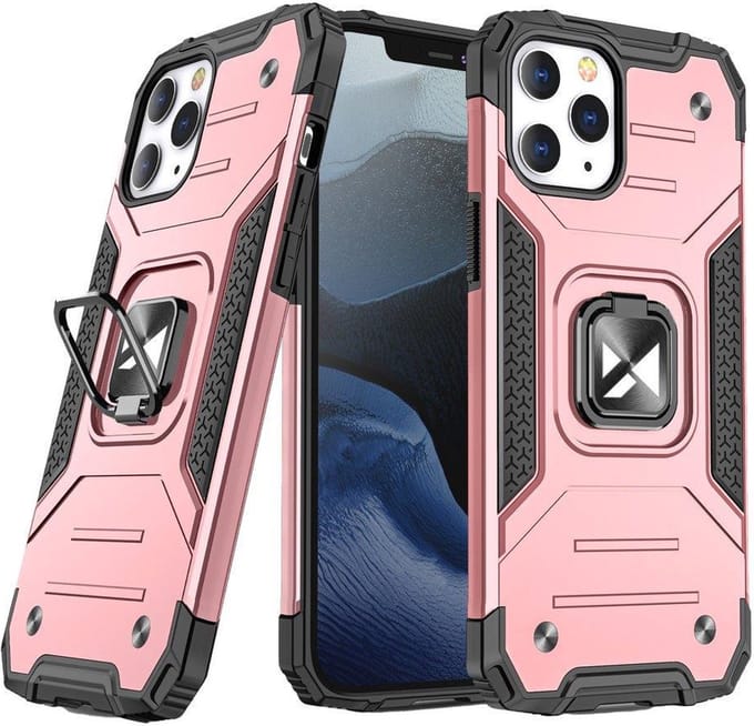 Wozinsky Ring Armor - Schokbestendige Telefoonhoes - iPhone 13 Pro Max - Ringhouder - Roze