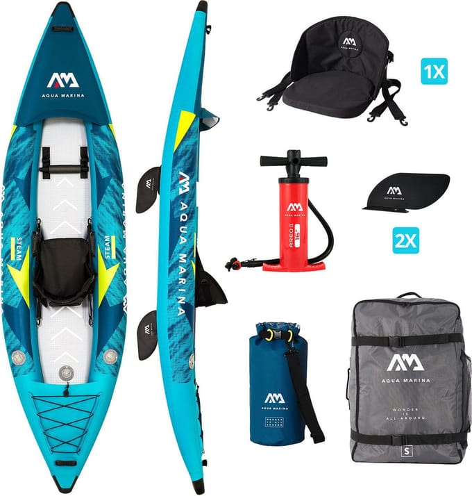 1-persoons opblaasbare kajak Aqua Marina Steam 312 Versatile/Whitewater