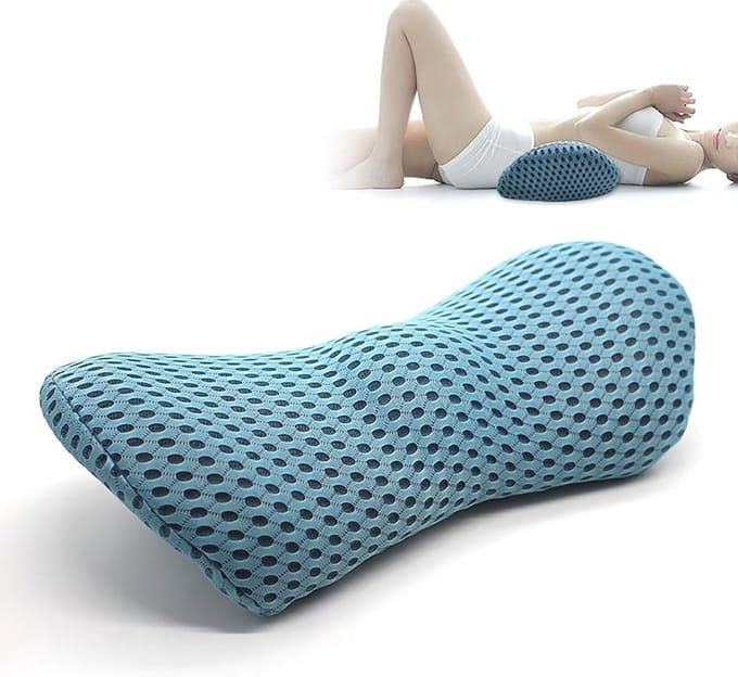 Ergonomisch Lendenwervelkussen - Traagschuim Rugkussen voor Auto, Bureaustoel en Bed
