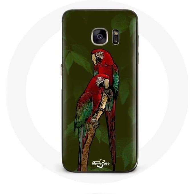 Coque - Pionus Perroquet - Samsung Galaxy S7 - Rouge - Souple - Mixte rouge