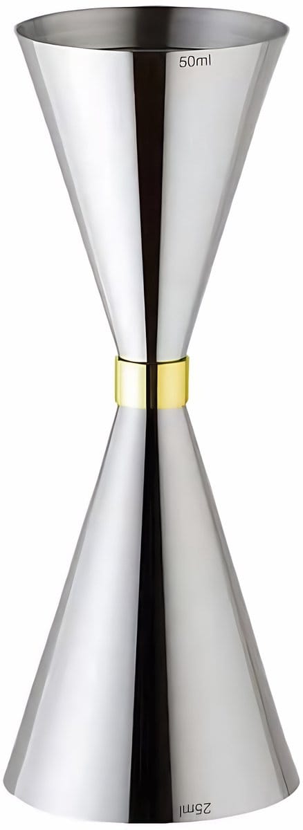 Crrynuo - Jigger Maatbeker - 60-90ml - Bar Tool Met Schaalverdeling - zilver - 1 Stuk