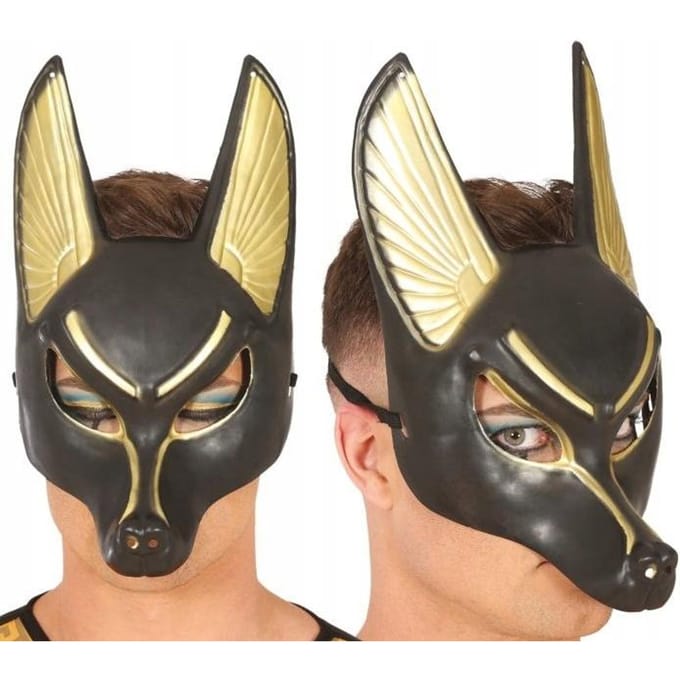 Masque du Dieu Égyptien Anubis Chacal Égypte Ancienne Carnaval Déguisement Bal