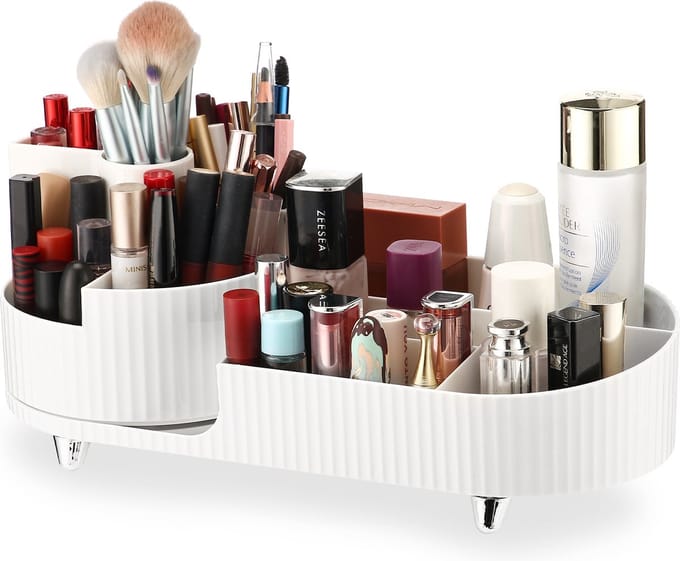 Behave Make Up Organizer - Skincare Organizer - Nagellak Organizer - Wit - 360º Draaibaar