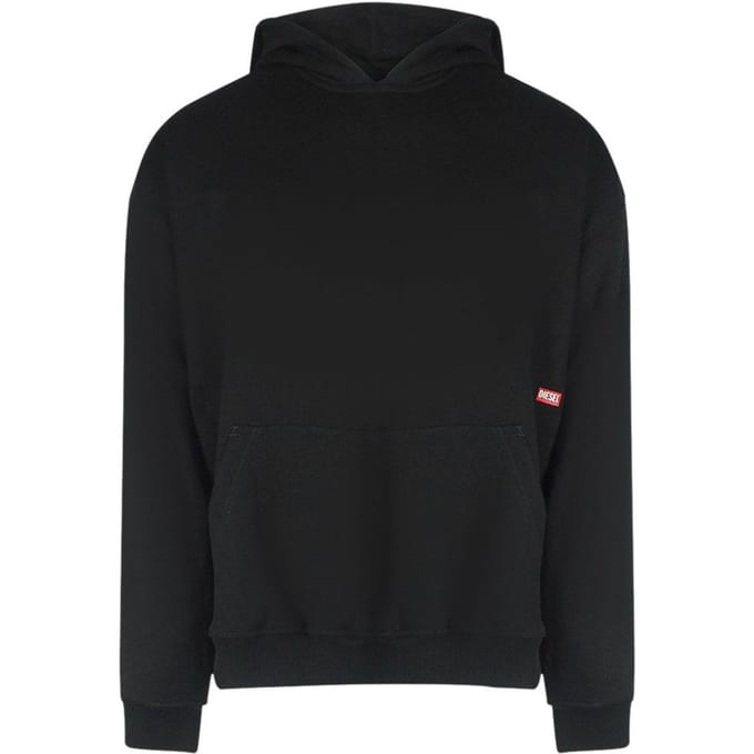 Diesel Heren Graphic Back Print Hoodie (Zwart)