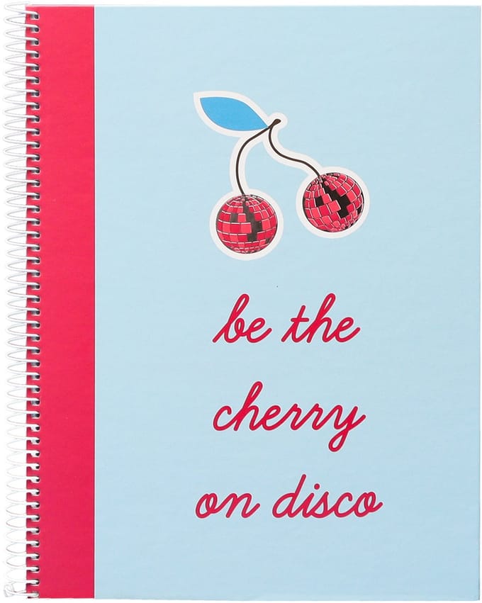 Kangaro collegeblok B'LOG CHERRY DISCO - formaat A5 - met ruit 5mm - met tekst - 5 stuks
