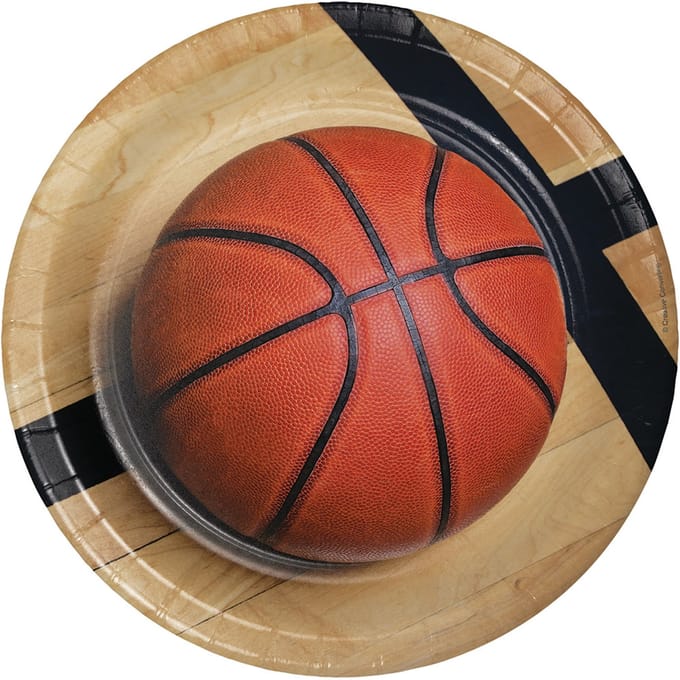 BIGIEMME SRL - 8 kartonnen borden basketbal 23 cm sportthema