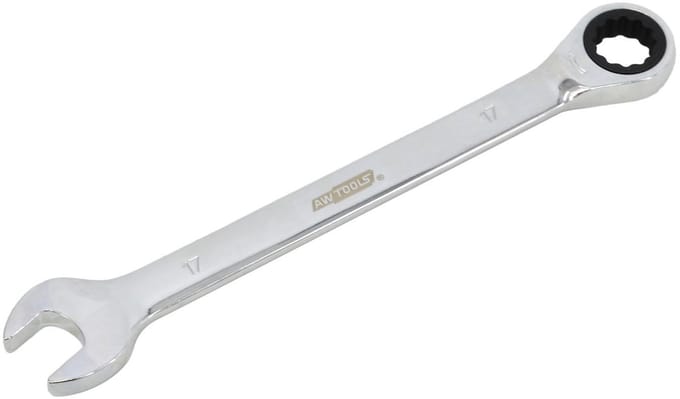 Awtools Klucze Płasko-Oczkowe - Grzechotka - Set van 6 - 8-19mm - Met Schakelknop
