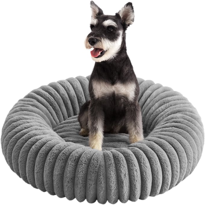 Feandrea - Hondenmand - Huisdierenbed Donut Kussen - Wasbaar - Zachte Vulling - Antislip