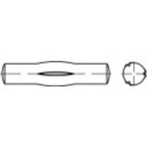 TOOLCRAFT 136441 Geleidepen met middenkerf (Ø x l) 4 mm x 16 mm Staal 100 stuk(s)