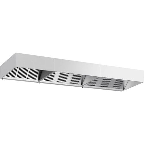 GGM Gastro Kastenhaube - 5200mm - mit Filter & Lampe Zilver