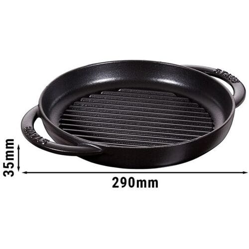 STAUB GRILL PANS - Pure Grill - Ø 230mm - Gietijzer - Zwart